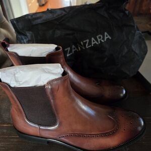 Zanzara Men's Brown Leather Chelsea Boots